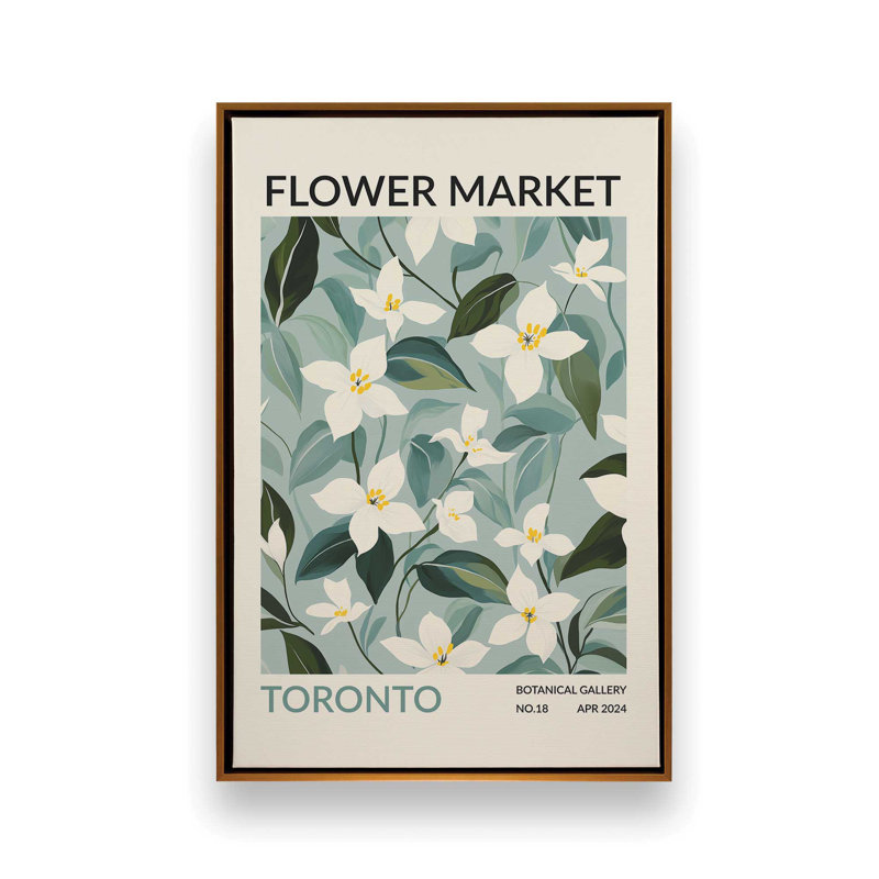 Toronto Flower Market, H 48,75 po x l 32,75 po, Polished Gold