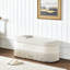 Banc de rangement ovale rembourré à franges-482251095