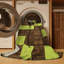 Tapis vert à carreaux lavable à la machine-370315842