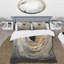 Ensemble de housse de couette gris et or Mystical Spirals - Abstract Spirals-107148365