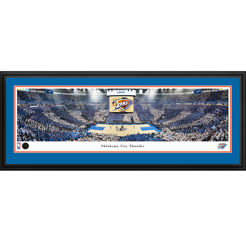 Oklahoma City Thunder - Cadre de luxe, Encadré avec passe-partout double