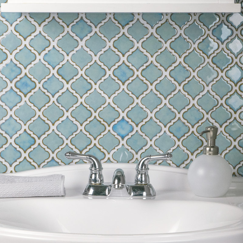 Hudson Tangier 2" x 2" Porcelain Grid Mosaic Wall & Floor Tile, Marine