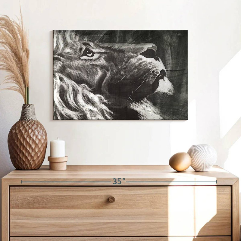 Brampt Chalk Lion, 16" H x 24" W
