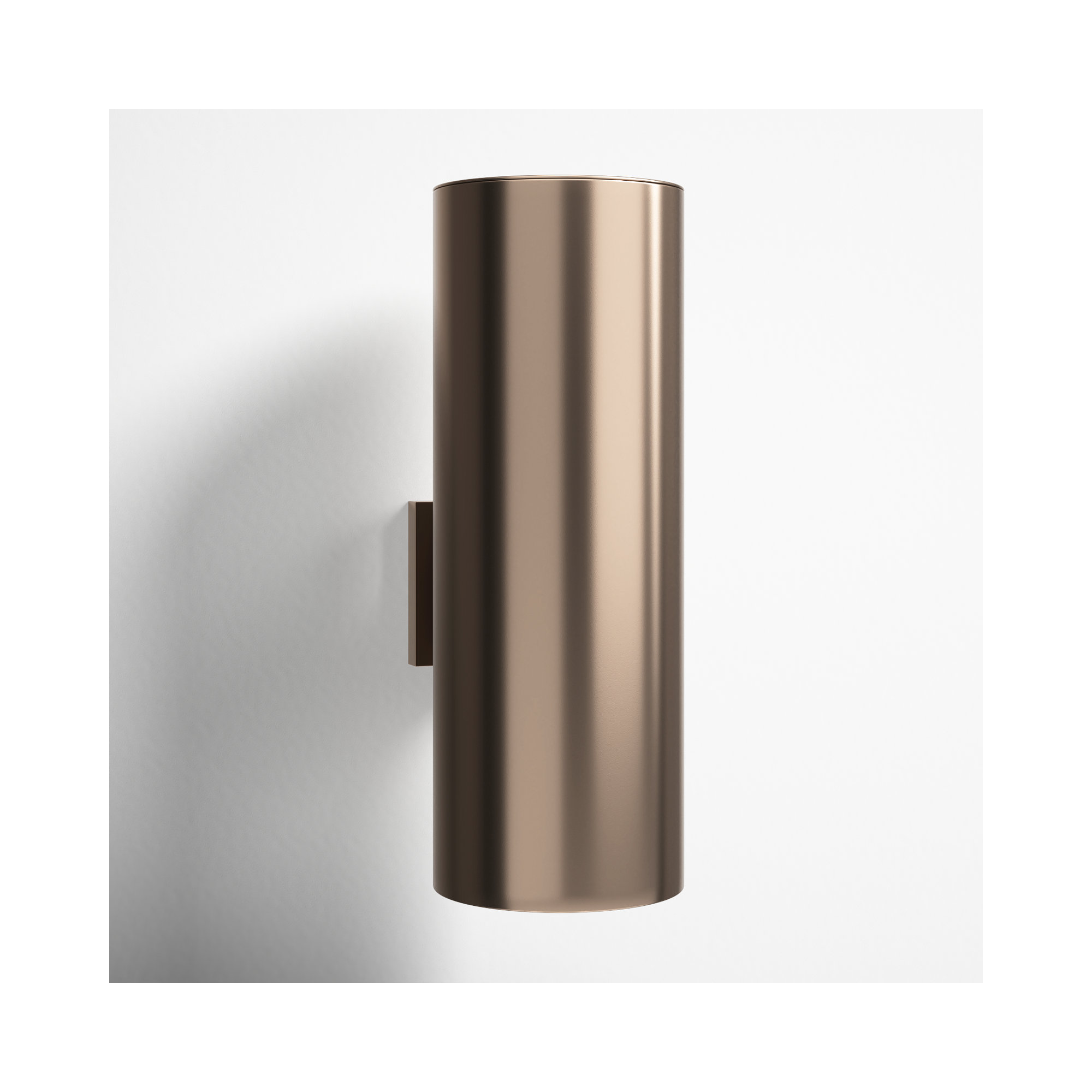 Dylan Cylinder Outdoor Aluminum LED Wall Light, 14.25" H x 5.125" W x 5.125" D, Bronze