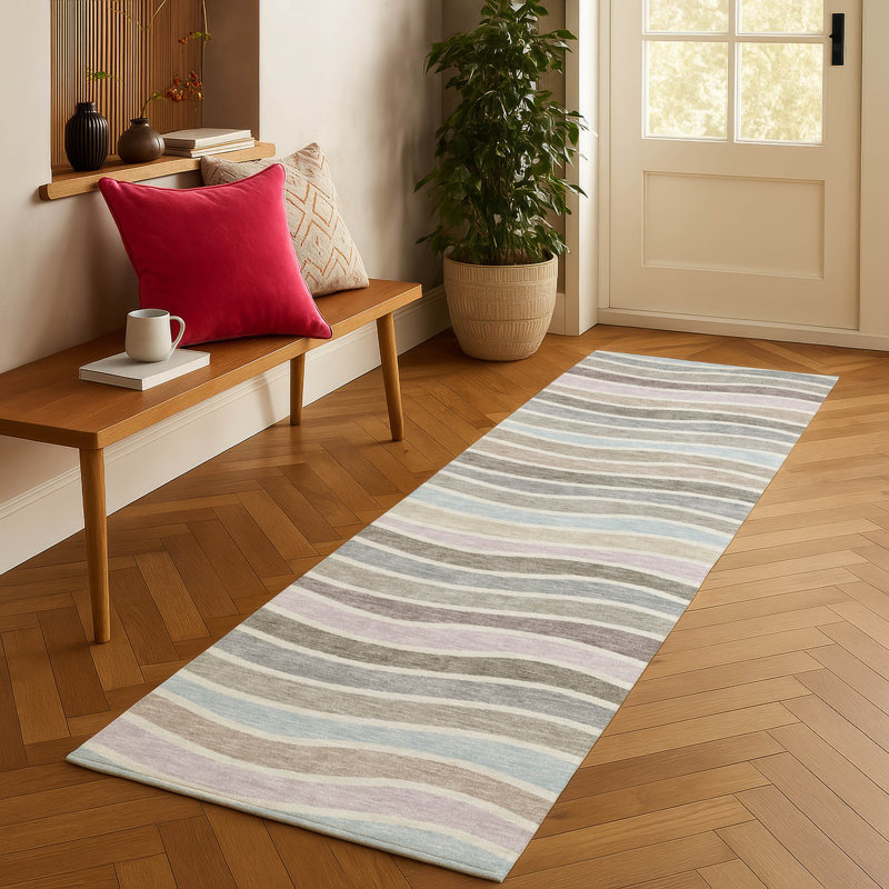 Machine Washable Indoor/Outdoor Chantille ACN2333 Stripes Rug, Runner 2'3" x 7'6"
