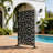 Metal Privacy Screen With Block Pattern