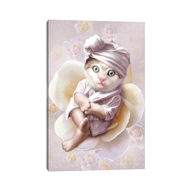 Cat Spa by Adam Lawless - Wrapped Canvas Gallery-Wrapped Canvas Giclée, 20.32 cm H x 30.48 cm W
