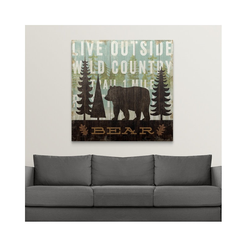 « simple vivre bear » par michael mullan, impression, H 30 po x l 30 po x P 1,5 po, Toile