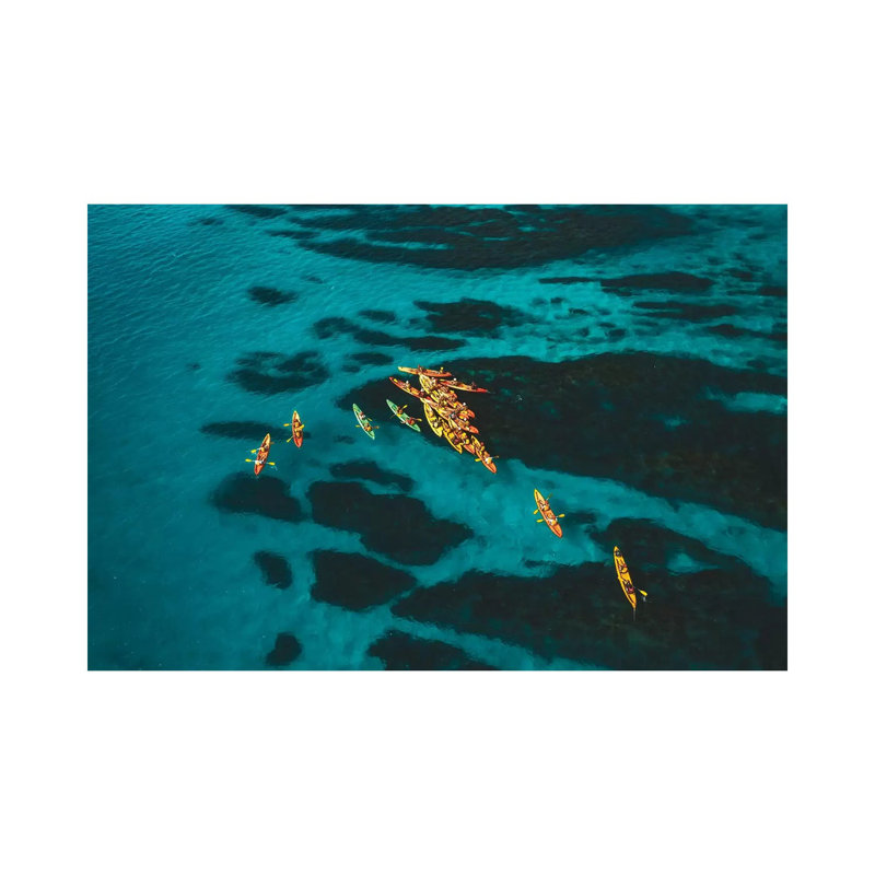 Ocean Kayaking Byron Bay by James Vodicka - Wrapped Canvas Gallery-Wrapped Canvas Giclée, 20.32cm H x 30.48cm W