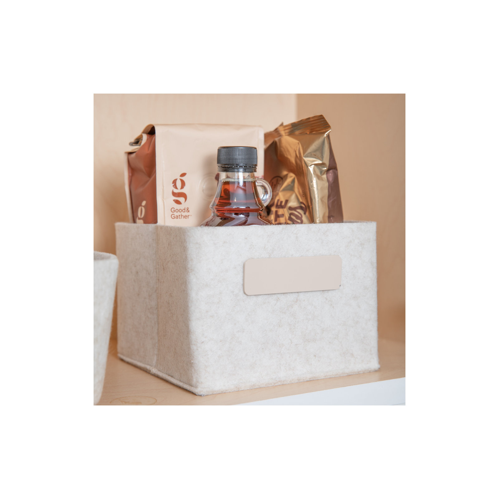 Flex Felt Storage Bin - Petite, Beige