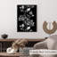 Floral noir et blanc, fleur de Draeam VI, impression d'art moderne sans cadre