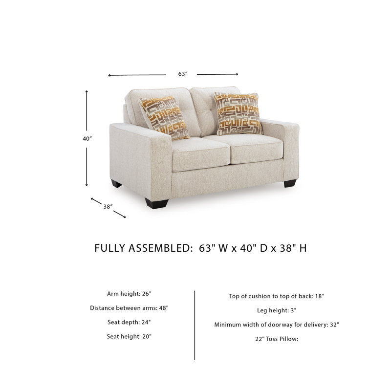 Causeuse Orndorff, Beige