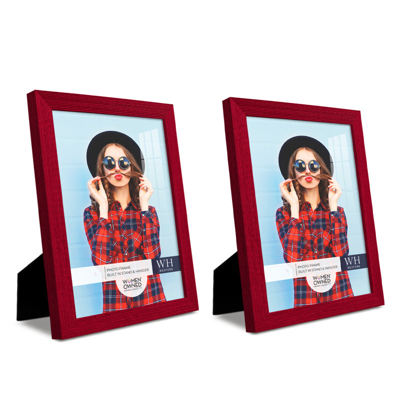 Wood Picture Frame - Set of 2, Red, 8" x 10"