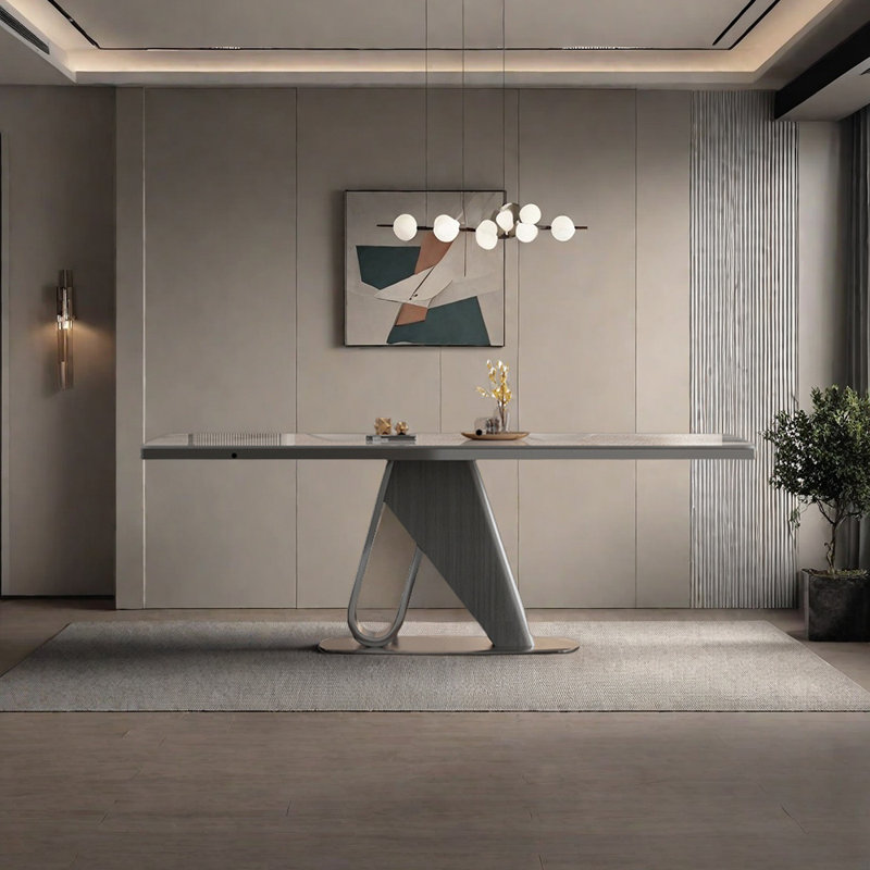 Light luxury simplicity dining table, 29.53"H x 62.99"L x 35.43"W