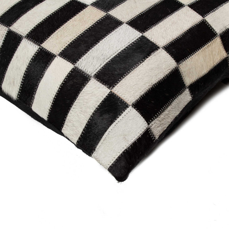 Animal Print Throw Pillow, Black/White