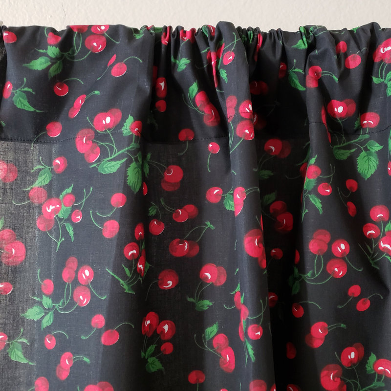 Chuse Cotton Blend Floral Tailored Window Valance, 58" W x 18" L