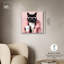 Visage de chat au repos, reproduction d'art sur toile par Art Remedy-107780599-107780603