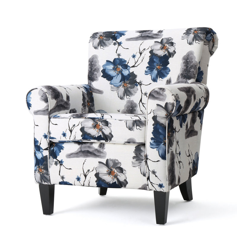Fauteuil club moderne Macomber pouvant servir de fauteuil d'appoint, de fauteuil de chambre ou de fauteuil de lecture