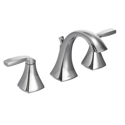 Ensemble de garniture de robinet de salle de bain à deux poignées 8 po Moen Voss, valve requise