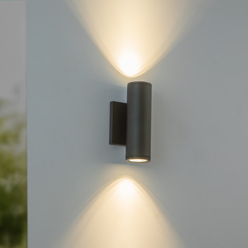 Nordic 2 - Light LED Flush Mounted Sconce, 16 W, Black, 8" H x 4.63" W x 3.38" D
