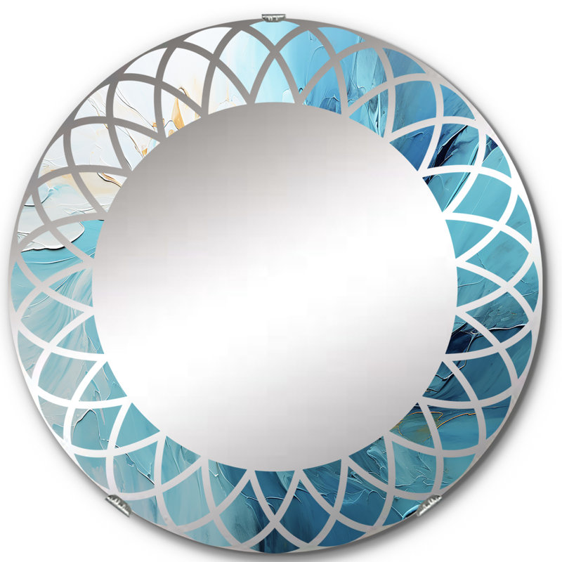 Herodotus - Miroir mural moderne rond, 24 po x 24 po