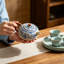 Ensemble de théière et tasse à thé en porcelaine bleue et blanche, 7,5 oz, glacis Ice Crack, ensemble de cérémonie du thé Kungfu chinois, boîte-cadeau de bureau à domicile