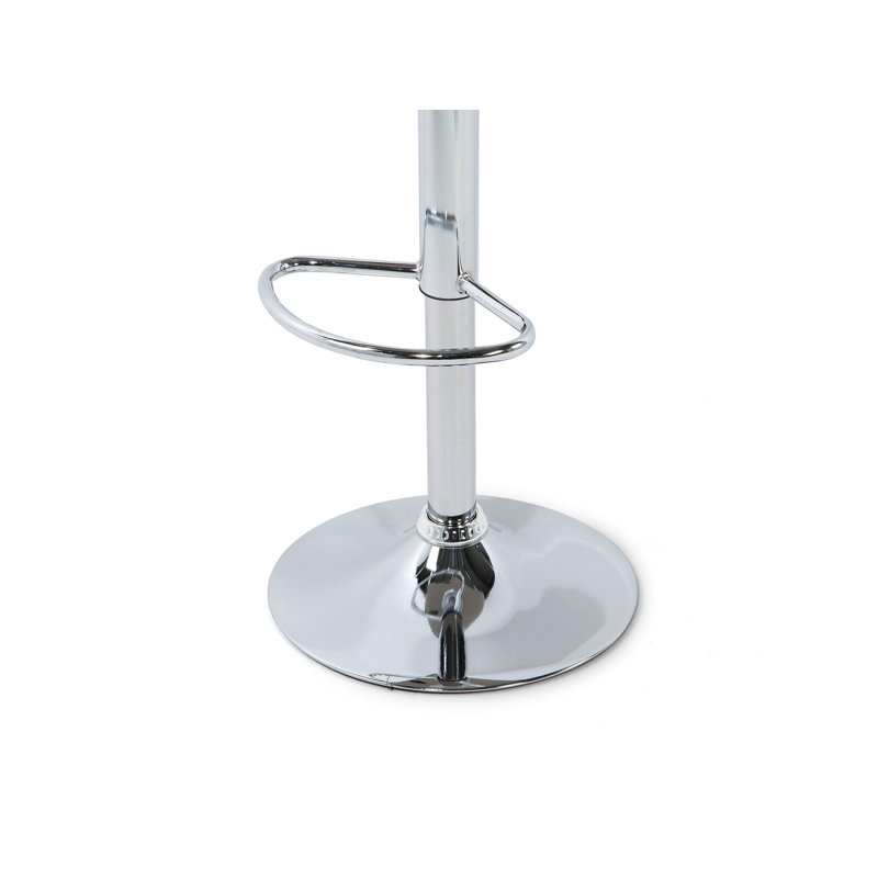 Seamus Swivel Upholstered Adjustable Height Bar Stool, Grey