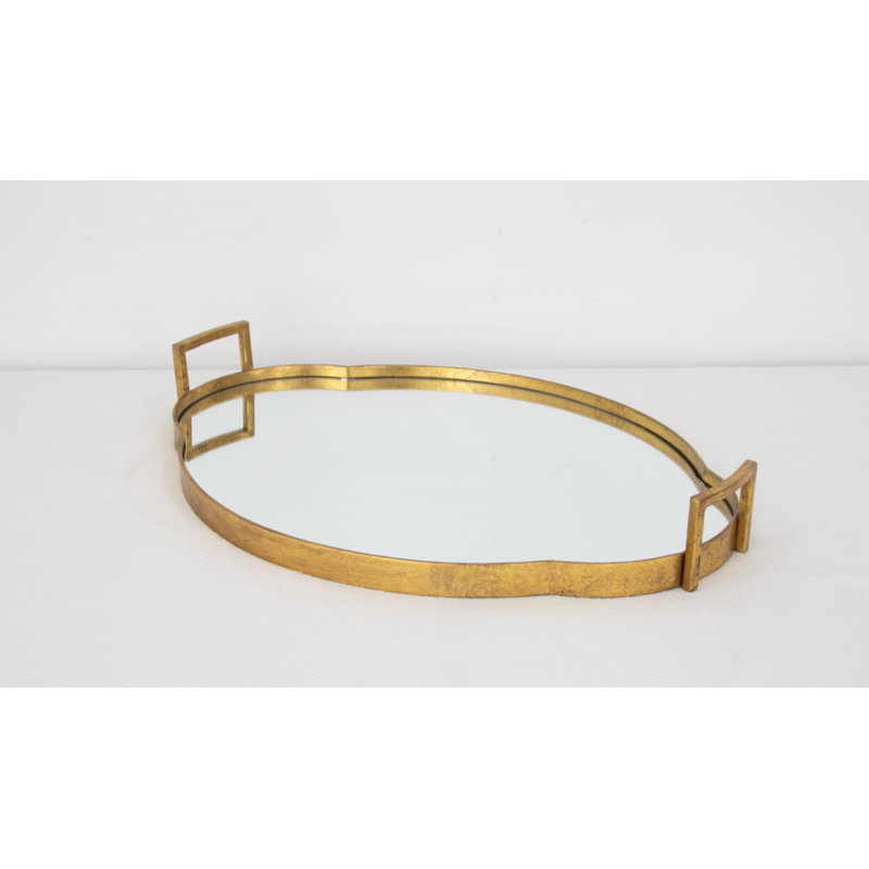 Summer Decorative Tray, Gold