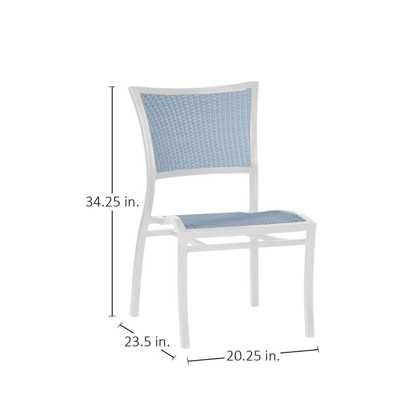 Aire Side Chair, White/Blue
