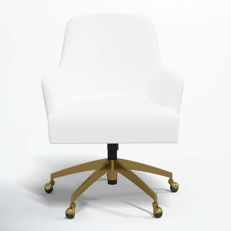 Chaise de travail Ambau, Sergé blanc performance