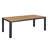 Morones Rectangular Dining Table in Solid Reclaimed Teak with Black Rounded Edge Aluminum Legs-1907701655