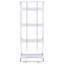 Glossy White 4-Shelf Open Back Bookcase