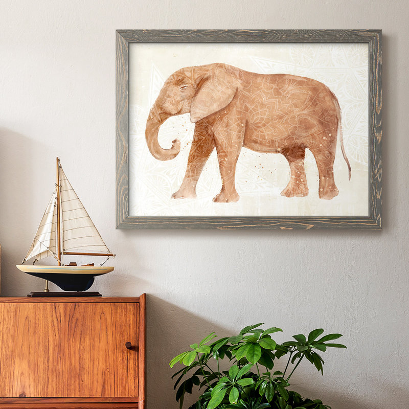 Éléphant sagesse I, Gris, H 14 po x l 20 po x P 1,5 po
