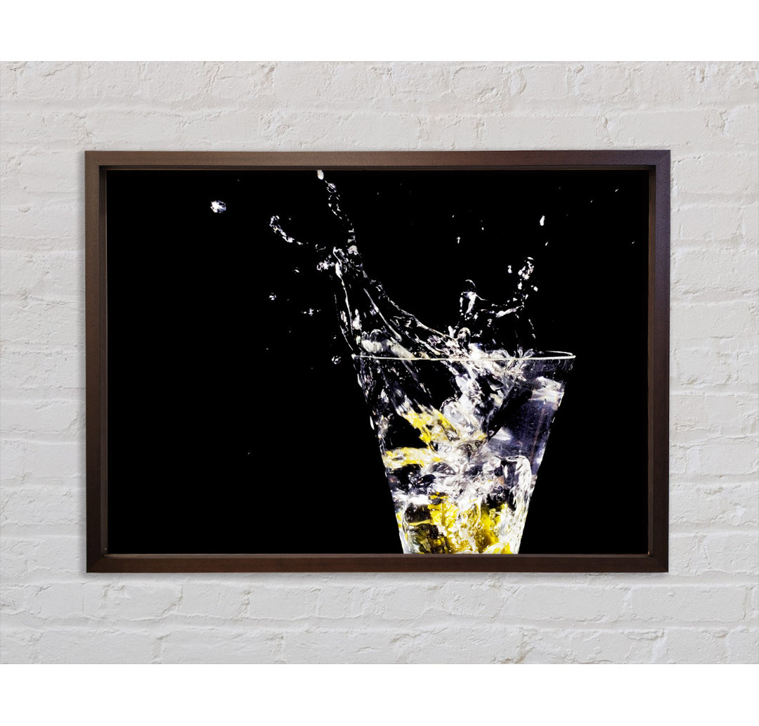 Gin And Tonic Splash - Einzelner Bilderrahmen Kunstdrucke auf Leinwand