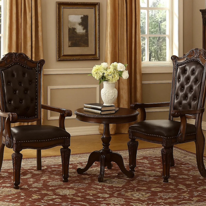 Chaise de salle à manger avec accoudoirs capitonnés Holdsworth