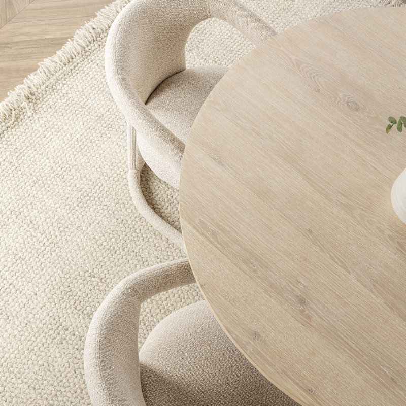 Vander Round Dining Table, Cream