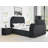 1Pc Wooden Bedroom Oval Upholstery Nightstand Wiith Faux Marble Top-870980788