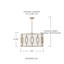 Luminaire suspendu tambour 4 lumières Cohen