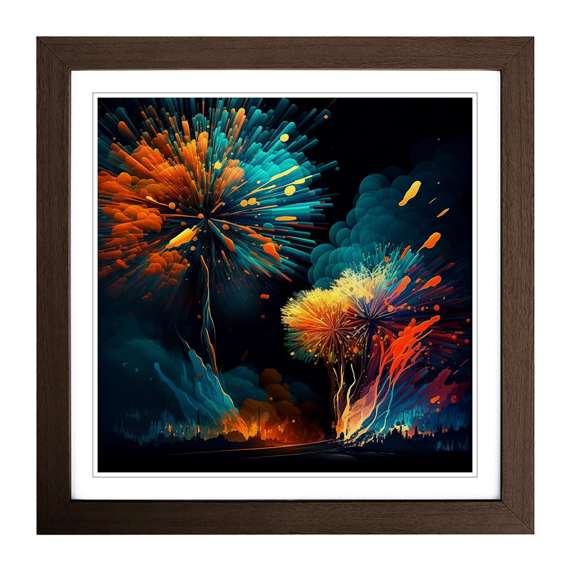 Single Picture Frame Print on Wood, Walnut
