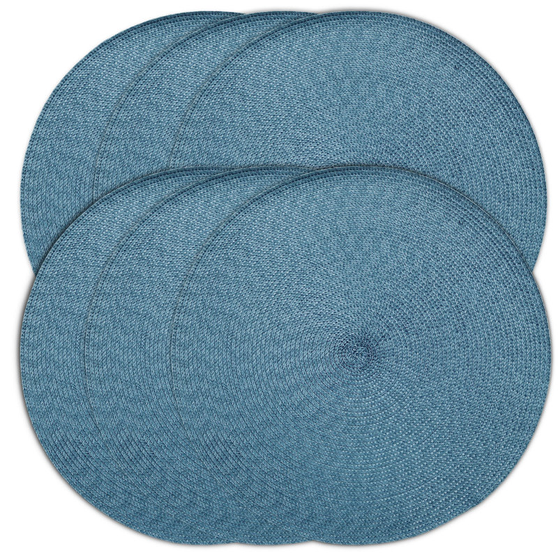Napperon tressé 15 po Rosalba, Bleu