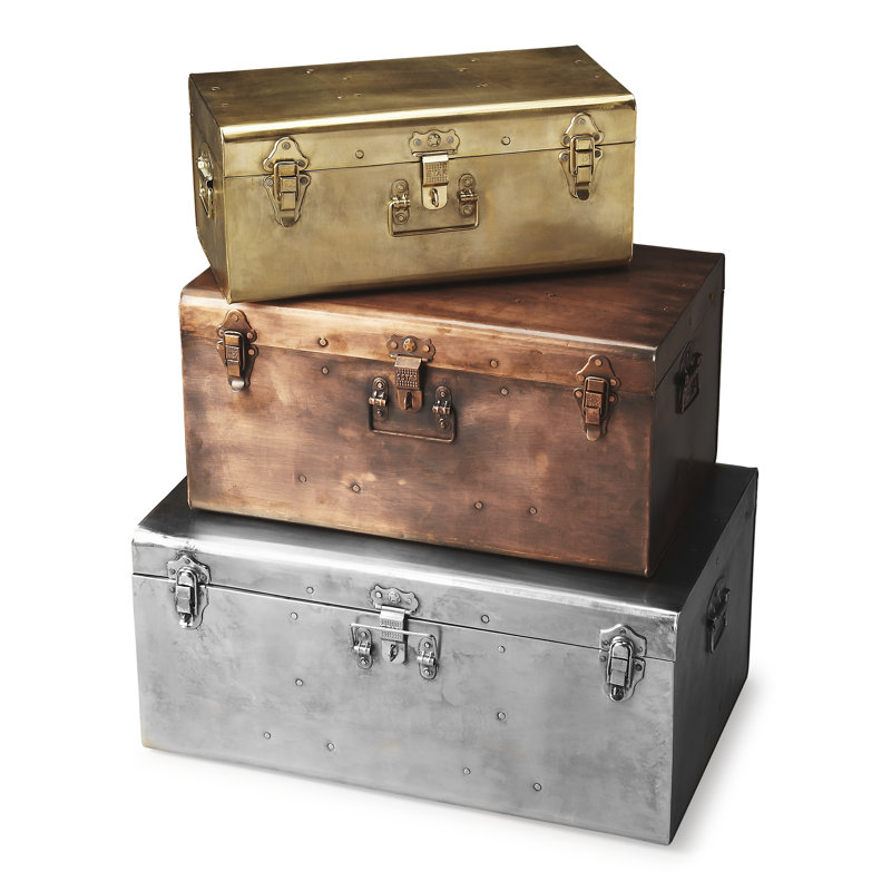Cammy Iron Storage 3 Piece Trunk Set