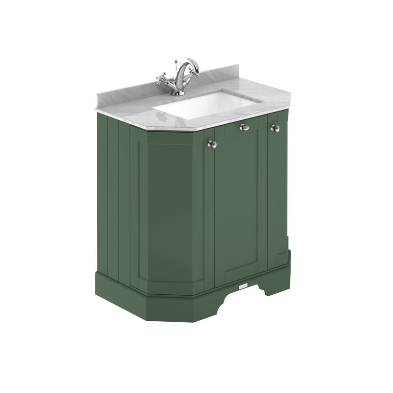 Old London 750mm Free-standing Single Vanity, Grey, Hunter Green