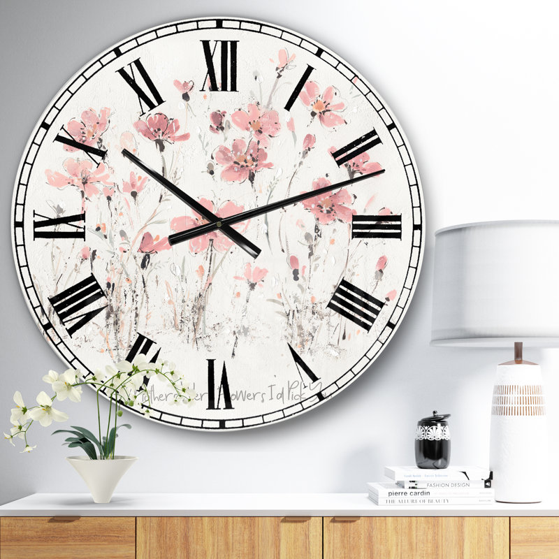 Wildflowers III - Horloge murale traditionnelle, Moyen