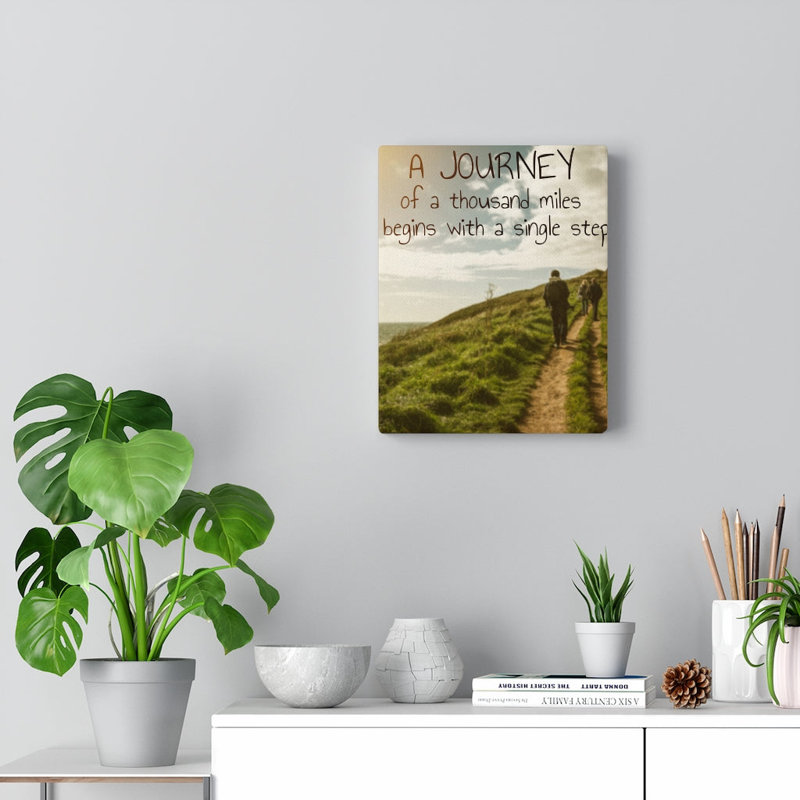 A Journey Of A Thousand Miles - Wrapped Canvas Print
