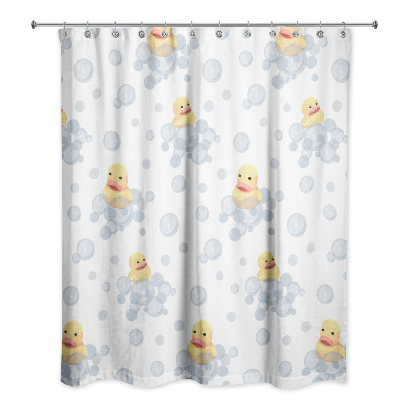 Rideau de douche simple, Blanc