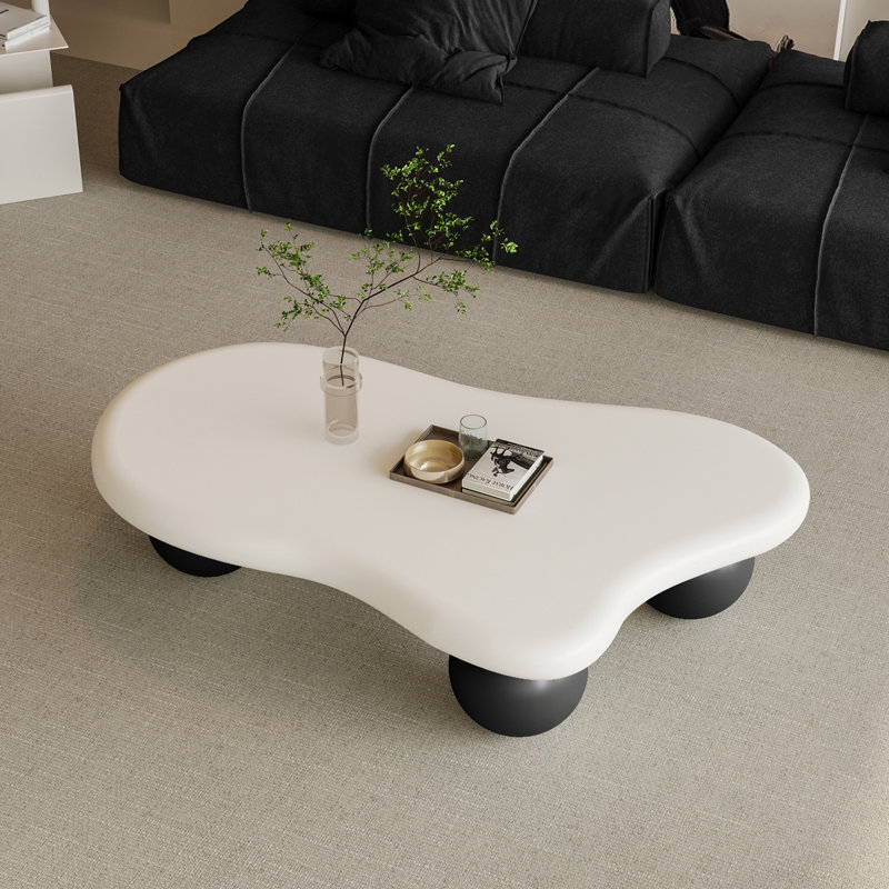 Nuage en forme d'Asya avec 3 pieds sphériques robustes, Blanc