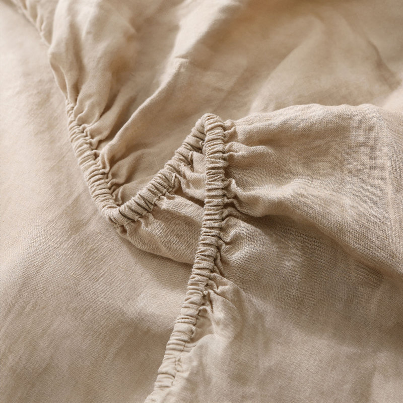 Ensemble de draps en lin kaki, Queen