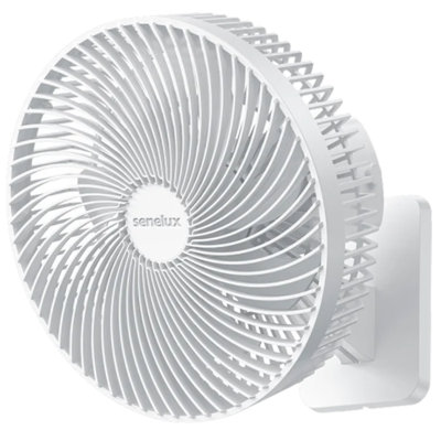 Senelux 10 Inch Wall Mounted Fan with Optional Remote Control and Four Selectable Windspeeds