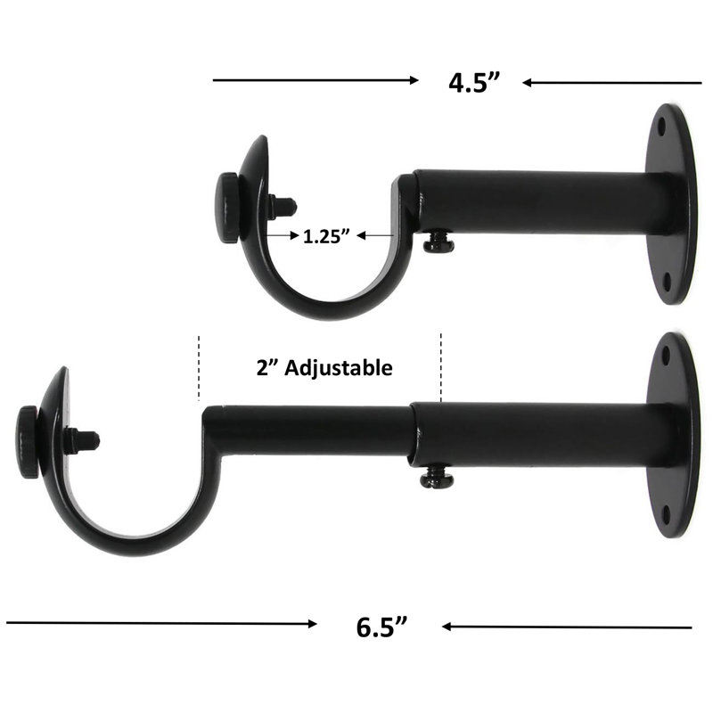 Pesina Zinc Cast Mounting Bracket, Black