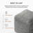 Sfera 16" Dark Gray Upholstered Pouf Ottoman-404474606